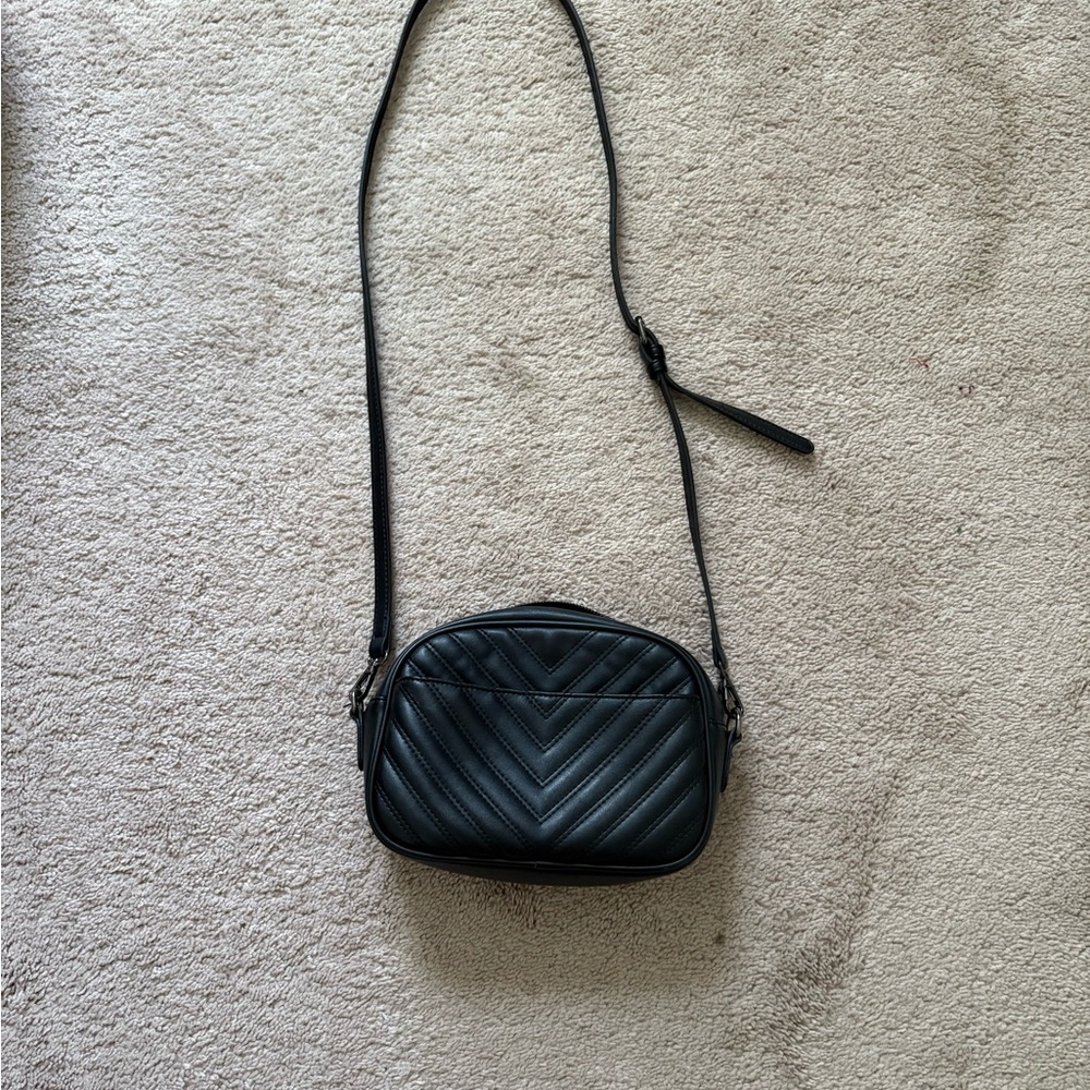 Black Quilted Crossbody Bag